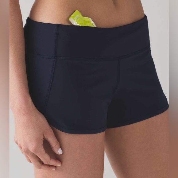 Lululemon Speed Short (4-way Stretch 2.5")- Midnight Navy/ Size 12 - Picture 4 of 7